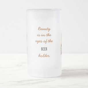 Vidro Jateado Bela Caneca de cerveja de Beer