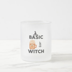 Vidro Jateado Caneca de Café Básica de Bruxa