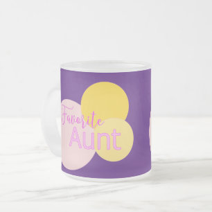 Vidro Jateado Caneca de Café Bolhas Coloridas Tia Favorita