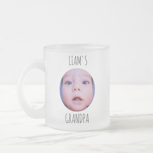 Vidro Jateado Caneca de Café com Foto & Nome Personalizado do Be (Esquerda)