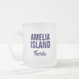 Vidro Jateado Caneca de café da Ilha Amelia Flórida
