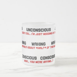 Vidro Jateado Caneca de café da Não-Um-manhã-Pessoa