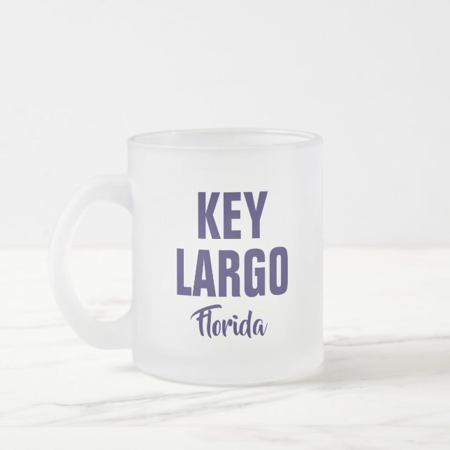 Vidro Jateado Caneca de café de Key Largo Flórida (Esquerda)