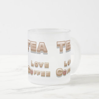 Vidro Jateado Caneca de Café do Amor | Café e Chá Personalizávei