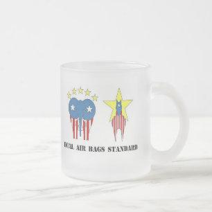 VIDRO JATEADO CANECA DE CAFÉ DUPLA DO FOSCO DO PADRÃO DOS