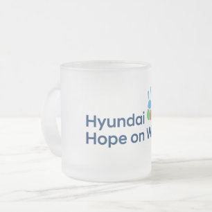 Vidro Jateado Caneca de Café Frosted Hyundai Hope on Wheels