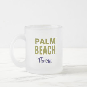 Vidro Jateado Caneca de Café Palm Beach Flórida