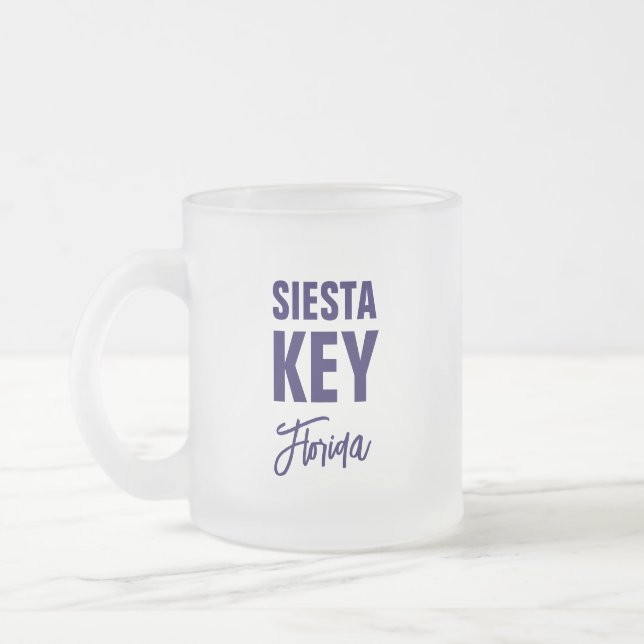 Vidro Jateado Caneca de café Siesta Key Flórida (Esquerda)