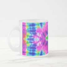 Caneca de café Tie Dye ao quadrado