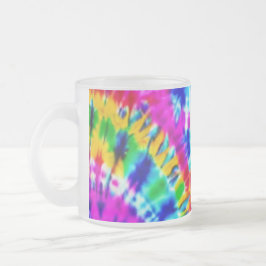 Vidro Jateado Caneca de café tingida de cores de arco-íris