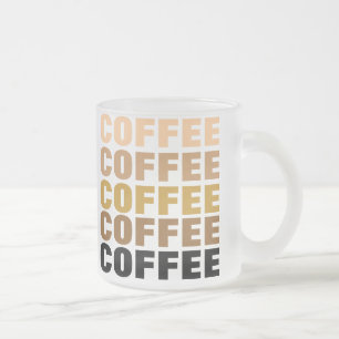 Vidro Jateado caneca de CAFÉ (vidro fosco)