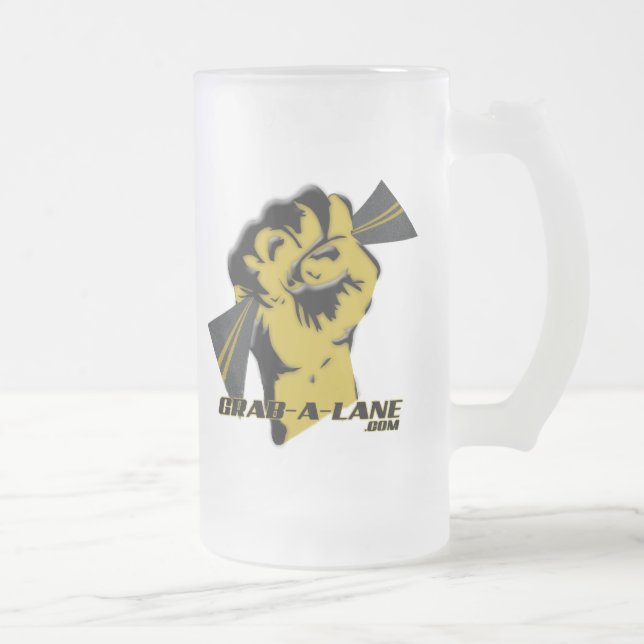 Vidro Jateado CANECA de CERVEJA 16oz de GRAB-A-LANE (Direita)
