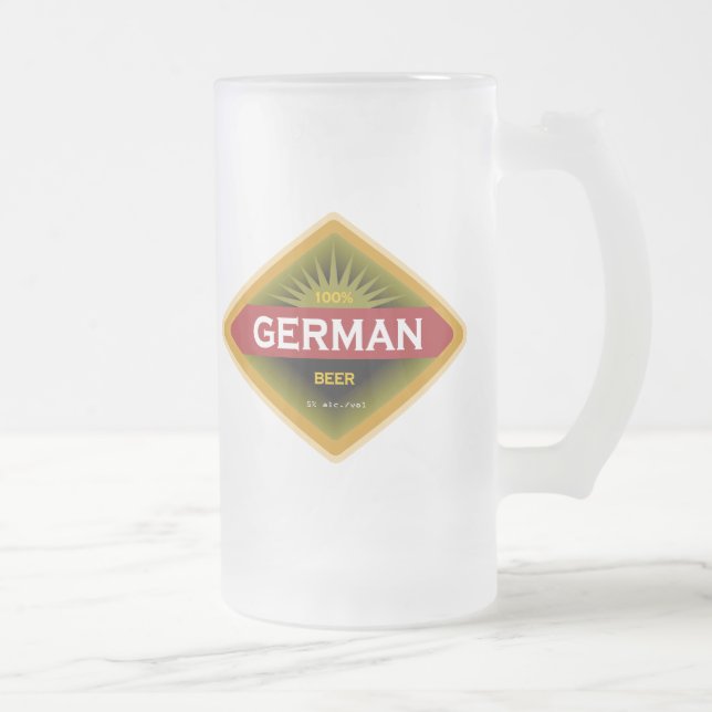 Vidro Jateado Caneca de cerveja alemão (Direita)