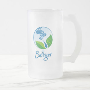 Vidro Jateado Caneca de cerveja - biólogo