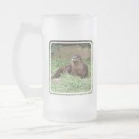 Caneca de cerveja bonito do fosco da lontra