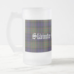 Vidro Jateado Caneca de cerveja Clã MacLellan Tartan Clássica