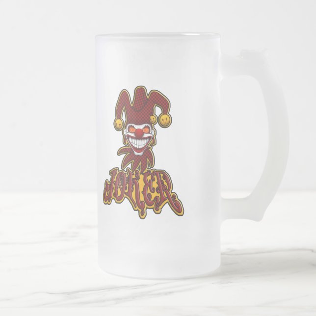 Vidro Jateado Caneca de Cerveja Congelada Joker (Direita)