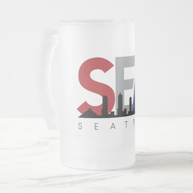 Vidro Jateado Caneca de Cerveja Congelada SEA (Frente Esquerda)