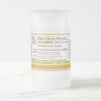 Vidro Jateado Caneca de cerveja CustomizeAbles da prescrição de