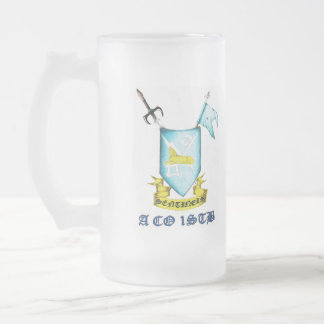 Vidro Jateado Caneca de cerveja da crista da sentinela