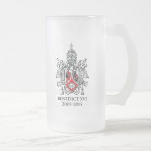 Vidro Jateado Caneca de cerveja de Benedicy XVI