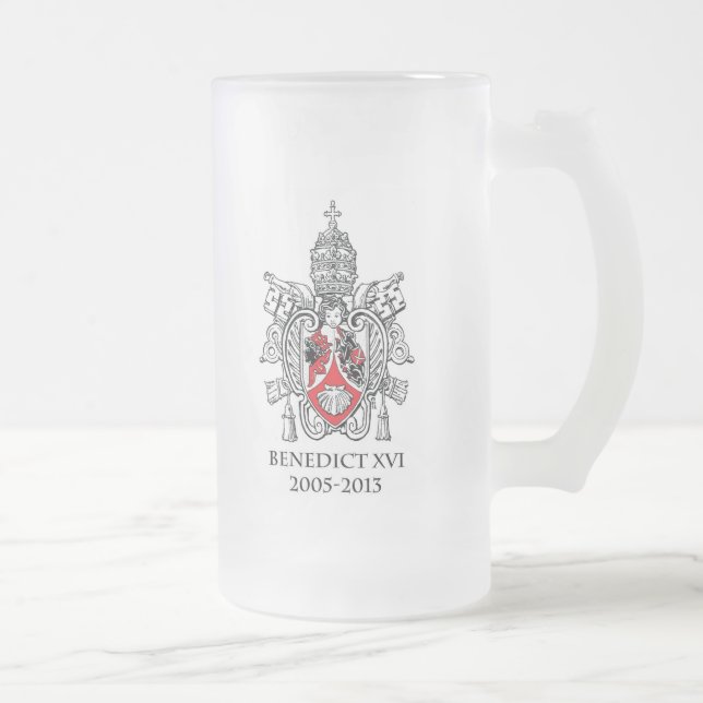 Vidro Jateado Caneca de cerveja de Benedicy XVI (Direita)