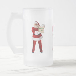 Vidro Jateado Caneca de cerveja de cerveja Santa Claus