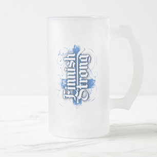 Vidro Jateado Caneca de cerveja de Fosco forte (Hockey) finlande