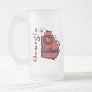 Vidro Jateado Caneca de cerveja de Geórgia