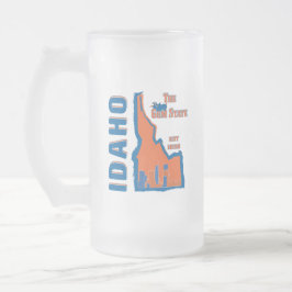 Vidro Jateado Caneca de cerveja de Idaho