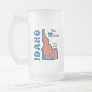 Vidro Jateado Caneca de cerveja de Idaho