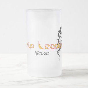 Vidro Jateado Caneca de cerveja de Leader® Macau da
