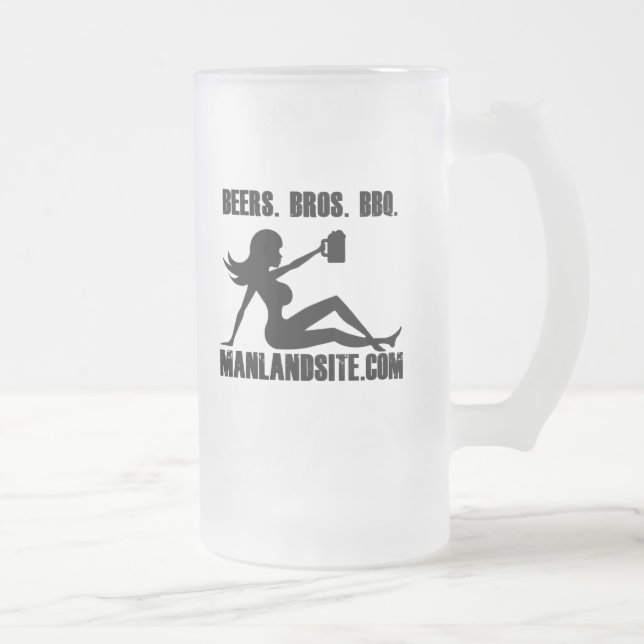 Vidro Jateado Caneca de cerveja de Manland/Mancave! (Direita)