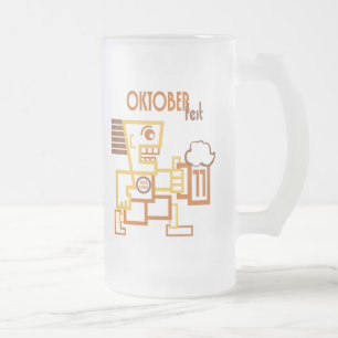 Vidro Jateado Caneca de cerveja de Oktoberfest