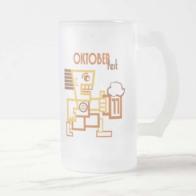 Vidro Jateado Caneca de cerveja de Oktoberfest (Direita)