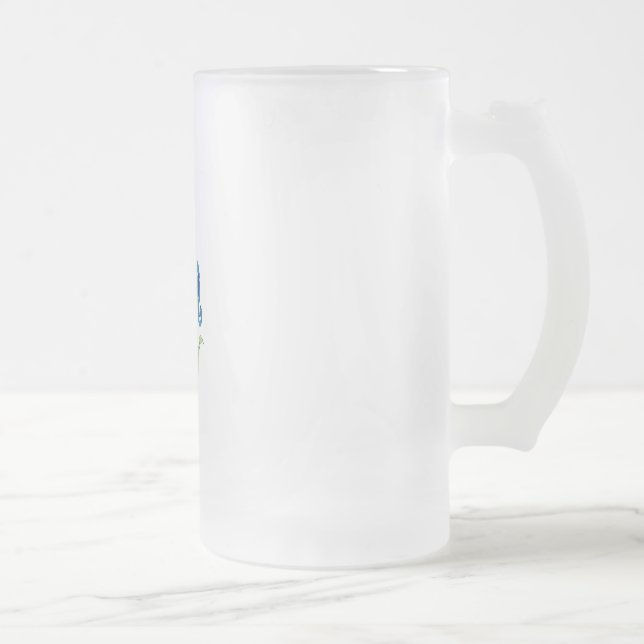 Vidro Jateado Caneca de cerveja de Rosa Dragon (Direita)