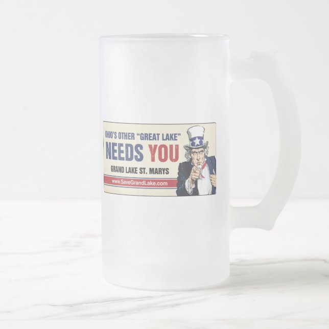 Vidro Jateado Caneca de cerveja de Sam (Direita)