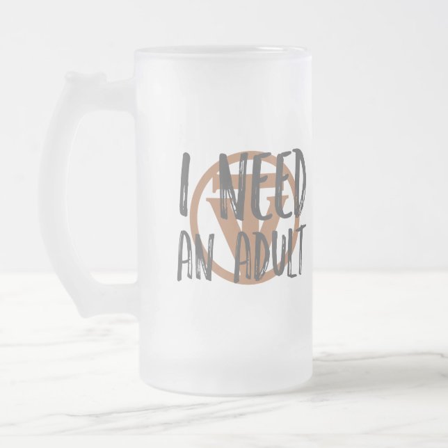 Vidro Jateado Caneca de cerveja de TrueVanguard - eu preciso um (Esquerda)