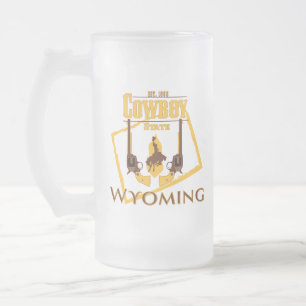 Vidro Jateado Caneca de cerveja de Wyoming