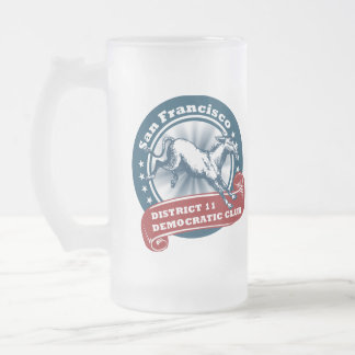 Vidro Jateado Caneca de cerveja Democrática da cerveja do clube