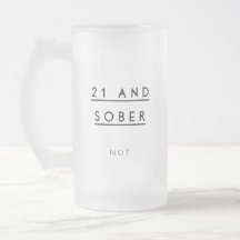Caneca de cerveja do aniversário de 21 anos