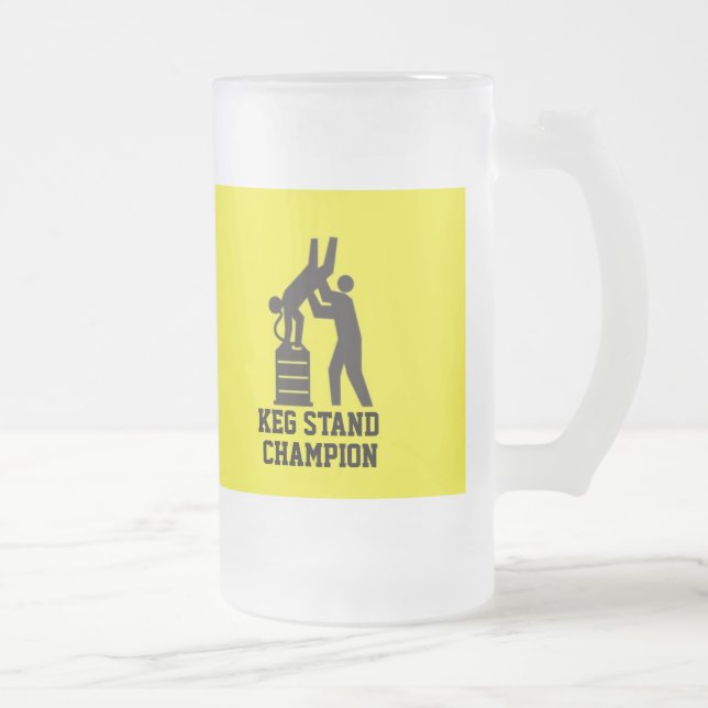 Vidro Jateado Caneca de cerveja do campeão do suporte do barril (Direita)