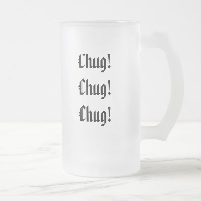 Vidro Jateado Caneca de cerveja do Chug (Direita)