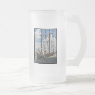 Vidro Jateado Caneca de cerveja do fosco da escuna