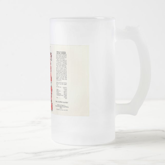 Vidro Jateado Caneca de cerveja do fosco de KFAT (Direita)