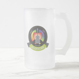 Vidro Jateado Caneca de cerveja do fosco do café Sully