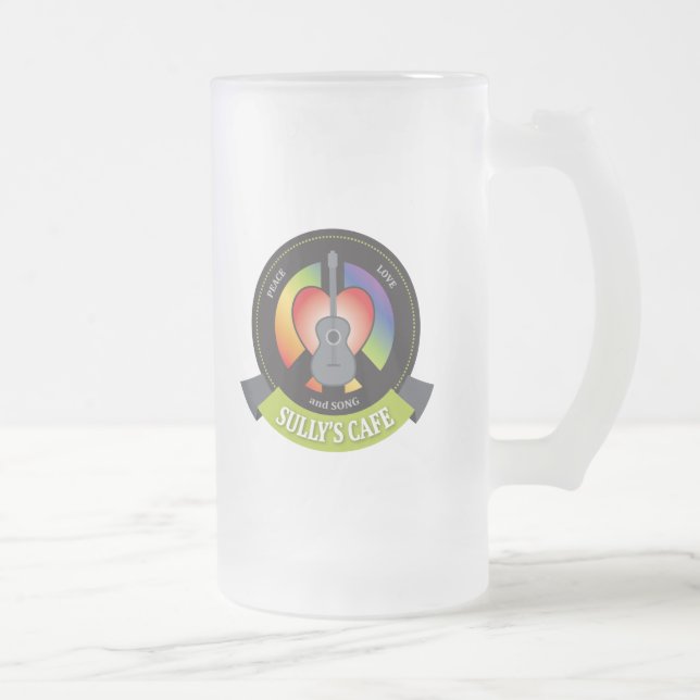 Vidro Jateado Caneca de cerveja do fosco do café Sully (Direita)