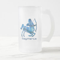 Caneca de cerveja do fosco do perfil do Sagitário