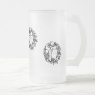 Vidro Jateado Caneca de cerveja do Natal