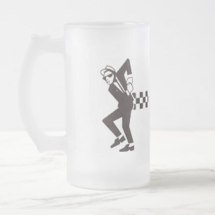 Vidro Jateado caneca de cerveja do ska